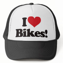 I Love Bikes! hats