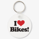 I Love Bikes! keychains