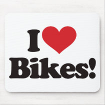 I Love Bikes! Mouse Pad