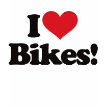I Love Bikes! t-shirts by visualnewbie I Love Bikes! t-shirts