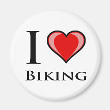 I Love Biking Fridge Magnets