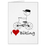 I Love Biking Gifts and Apparel Card