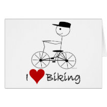 I Love Biking Gifts and Apparel Cards