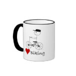 I Love Biking Gifts and Apparel Mugs