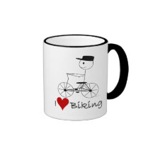 I Love Biking Gifts and Apparel Mugs