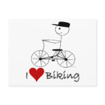 I Love Biking Gifts and Apparel Postcard