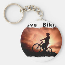 I Love Biking Gnarly Key Chains
