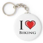 I Love Biking Key Chains