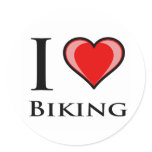 I Love Biking Sticker
