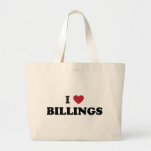 I Love Billings Montana Canvas Bag