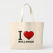 I LOVE BILLINGS,MT - MONTANA CANVAS BAGS