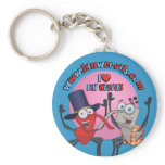 I Love Bin Weevils Keychain