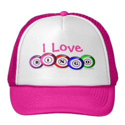 I Love Bingo Fun Colorful Bingo Balls Design Hat