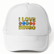 I LOVE BINGO MESH HATS