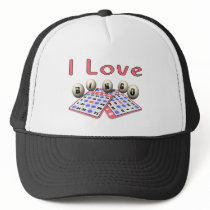 I Love Bingo Trucker Hats