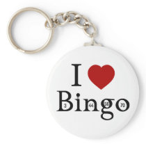 I Love Bingo Keychains