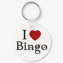 I Love Bingo keychains