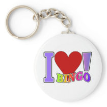 I Love Bingo Keychains