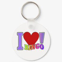 I Love Bingo keychains