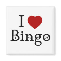 I Love Bingo Refrigerator Magnets