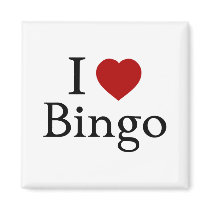 I Love Bingo Refrigerator Magnets
