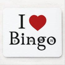 I Love Bingo Mouse Pads