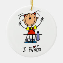 I Love Bingo Ornaments