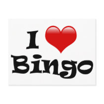 I Love Bingo postcards