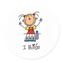 I Love Bingo stickers by stick_figures I Love Bingo stickers