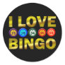 I LOVE BINGO STICKER