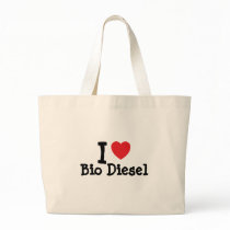 I love Bio Diesel heart custom personalized Bag