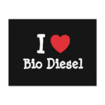 I love Bio Diesel heart custom personalized Postcard