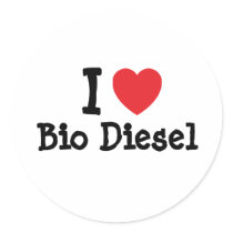 I love Bio Diesel heart custom personalized Sticker