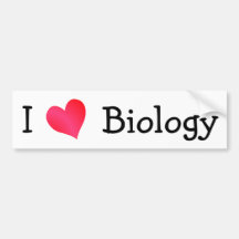 I Love Biology Bumper Sticker