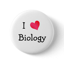 I Love Biology buttons