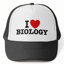 I Love Biology hats