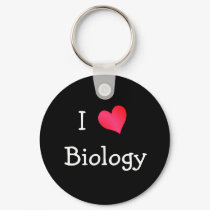 I Love Biology keychains
