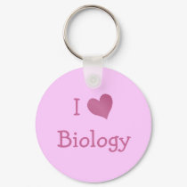 I Love Biology keychains