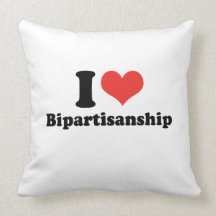 I LOVE BIPARTISANSHIP - .png Throw Pillows
