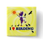 I Love Birding Pins