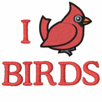 I Love Birds (Cardinal) embroidered shirts