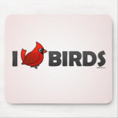 I Love Birds Standard Mousepad