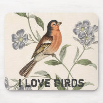 I Love Birds Mousepad by junglewalkcom I Love Birds Mousepad