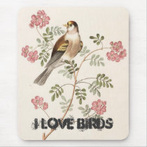 I Love Birds mousepads by junglewalkcom I Love Birds mousepads