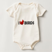 I Love Birds Infant Organic Onesie / Creeper