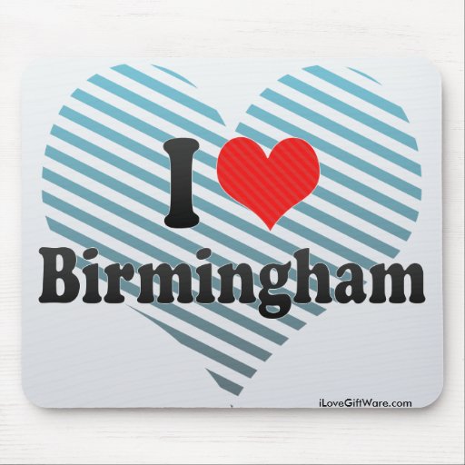 I Love Birmingham Mouse Pad