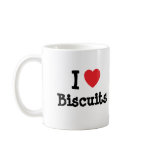 I love Biscuits heart T-Shirt Mugs