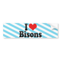 I Love Bisons Bumper Stickers