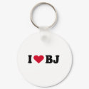 I LOVE BJ keychains