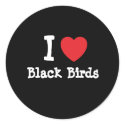 I love Black Birds heart custom personalized stickers by funnycustomtshirts I love Black Birds heart custom personalized stickers